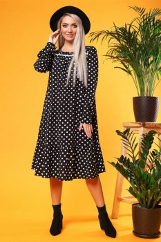 Молодежная одежда для ярких девушек Chicwear - black-dress-large-dots.jpg